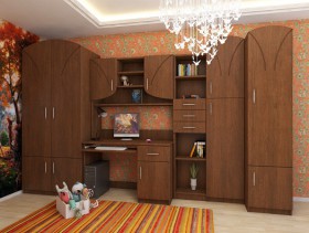 Буратино Детская Комплект мебели (Орех) в Краснодаре - krasnodar.katalogmebeli.com | фото