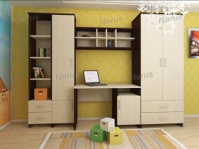 Детская Студент Комплект мебели (Дуб сонома/Белый) в Краснодаре - krasnodar.katalogmebeli.com | фото