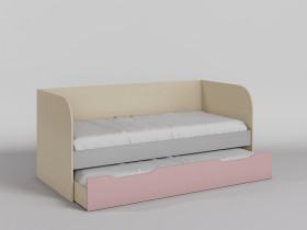Диван-кровать Грэйси (Розовый/Серый/корпус Клен) в Краснодаре - krasnodar.katalogmebeli.com | фото