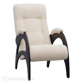 Кресло для отдыха Неаполь Модель 9 без лозы (Венге-эмаль/Ткань Ваниль Verona Vanilla) в Краснодаре - krasnodar.katalogmebeli.com | фото 1