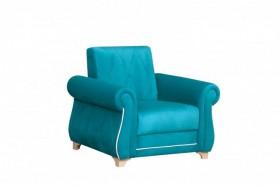 Кресло для отдыха "Порто" (велюр киви бирюза / микровельвет крем) в Краснодаре - krasnodar.katalogmebeli.com | фото