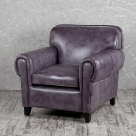 Кресло кожаное Элегант (Фиолетовый) в Краснодаре - krasnodar.katalogmebeli.com | фото 1