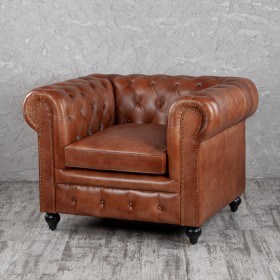 Кресло кожаное Лофт Честер (кожа) в Краснодаре - krasnodar.katalogmebeli.com | фото