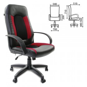 Кресло офисное BRABIX Strike EX-525 (черно-красный) в Краснодаре - krasnodar.katalogmebeli.com | фото