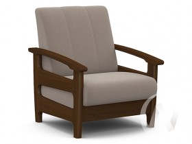 Кресло для отдыха Омега (орех лак/CATANIA COCOA) в Краснодаре - krasnodar.katalogmebeli.com | фото