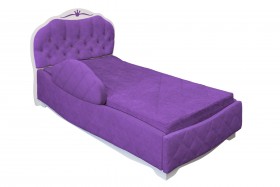 Кровать 190 Гармония Lux 32 Фиолетовый (мягкий бортик) в Краснодаре - krasnodar.katalogmebeli.com | фото