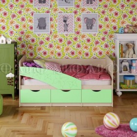 Кровать Бабочки 2,0м (Салат матовый) в Краснодаре - krasnodar.katalogmebeli.com | фото