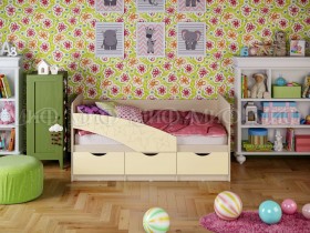 Кровать Бабочки 2,0м (Ваниль матовый) в Краснодаре - krasnodar.katalogmebeli.com | фото