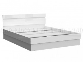 Кровать Челси 1400 (Белый/Белый глянец) в Краснодаре - krasnodar.katalogmebeli.com | фото