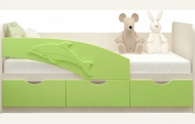 Кровать детская 1,8м Дельфин (Салатовый металлик) в Краснодаре - krasnodar.katalogmebeli.com | фото