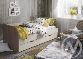 Кровать детская Балли 2-х уровневая (шимо темный/шимо светлый) в Краснодаре - krasnodar.katalogmebeli.com | фото