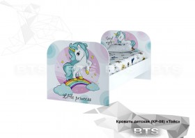 Кровать детская КР-08 Тойс (белый/белый,фотопечать Little Pony) в Краснодаре - krasnodar.katalogmebeli.com | фото