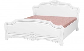 Кровать двойная 1400х2000 (комплект) Лотос (Белый/Белый Глянец) в Краснодаре - krasnodar.katalogmebeli.com | фото