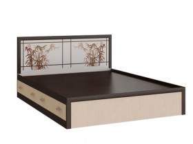 Кровать с ящиками 1,6м Мальта (Дуб венге/Дуб беленый) в Краснодаре - krasnodar.katalogmebeli.com | фото