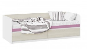 Кровать «Сканди» с 2 ящиками Дуб Гарден/Белый/Лиловый в Краснодаре - krasnodar.katalogmebeli.com | фото