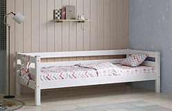 Кровать Соня Вариант 2 с задней защитой Белый полупрозрачный в Краснодаре - krasnodar.katalogmebeli.com | фото
