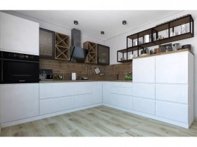Модульная кухня Бронкс 1,8 м (Кварц) в Краснодаре - krasnodar.katalogmebeli.com | фото 5