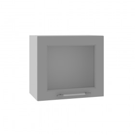 Квадро ВПГС 500 шкаф верхний горизонтальный со стеклом высокий (Черника/корпус Серый) в Краснодаре - krasnodar.katalogmebeli.com | фото