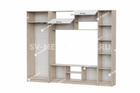 Мебель для гостиной МГС 3 Исполнение 1 Дуб Сонома / Белый в Краснодаре - krasnodar.katalogmebeli.com | фото 3