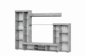 Мебель для гостиной МГС 5 Цемент светлый / Белый в Краснодаре - krasnodar.katalogmebeli.com | фото 4