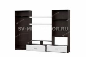 Мебель для гостиной МГС 7 Исполнение 1 Дуб Венге/Белый глянец в Краснодаре - krasnodar.katalogmebeli.com | фото