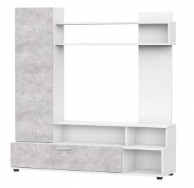 Мебель для гостиной "МГС 9" Белый / Цемент светлый в Краснодаре - krasnodar.katalogmebeli.com | фото