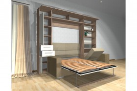 Шкаф-кровать с диваном Каролина в Краснодаре - krasnodar.katalogmebeli.com | фото 3
