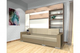 Шкаф-кровать с диваном Каролина в Краснодаре - krasnodar.katalogmebeli.com | фото 4