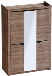Шкаф трехдверный Соренто Дуб стирлинг/Кофе структурный матовый в Краснодаре - krasnodar.katalogmebeli.com | фото